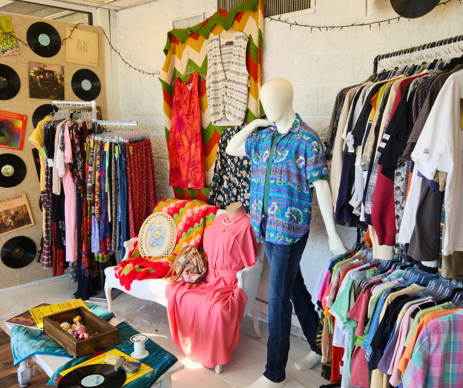 Vintage Clothing Display at KARM Stores Limited on Clinton Highway in Knoxville